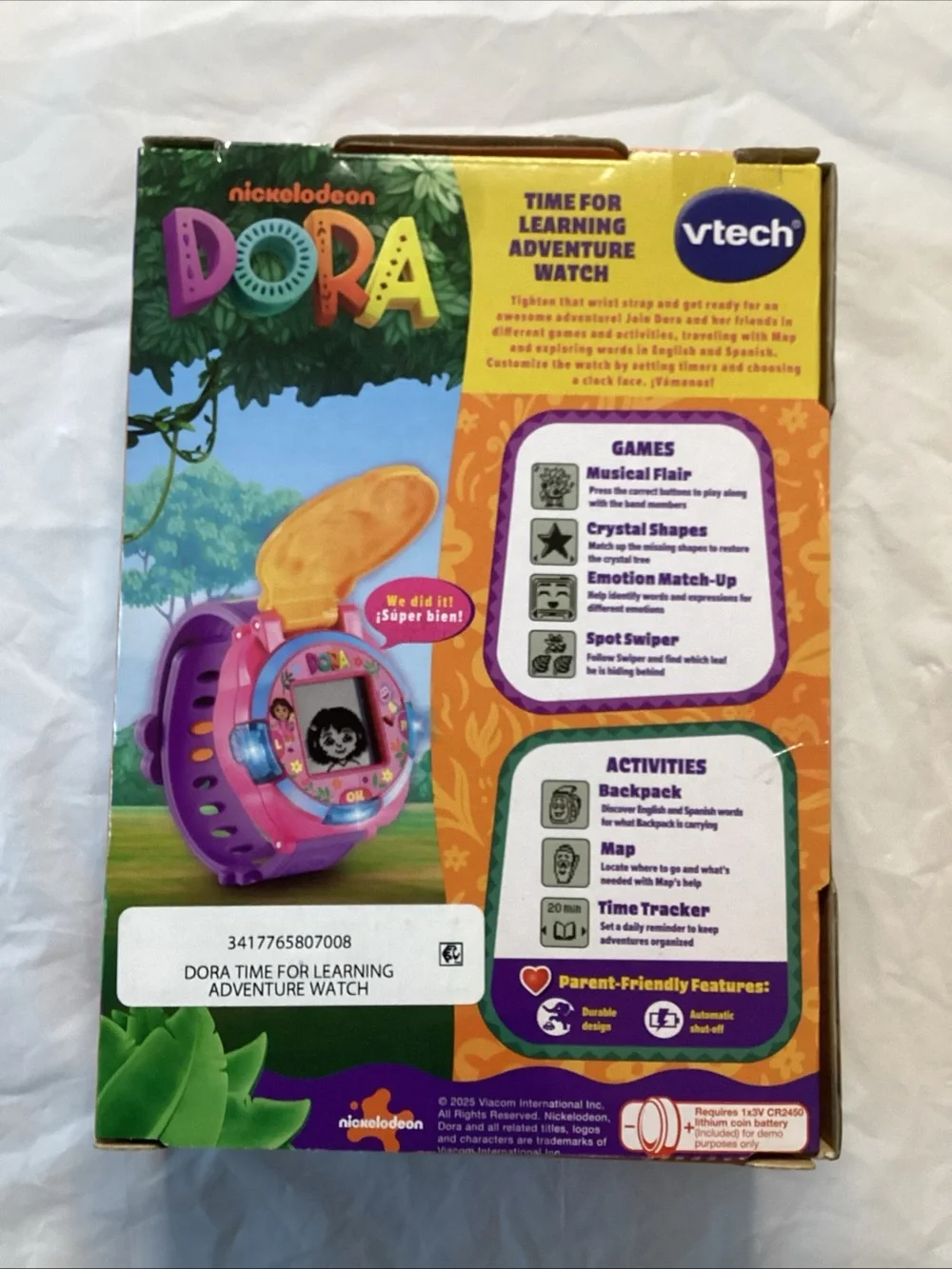 Nickelodeon Dora Adventure Learning Watch - Purple and Yellow
